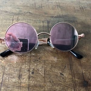 Round Pink Statement Sunglasses